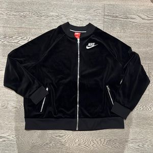 Nike velour track sweatshirt
